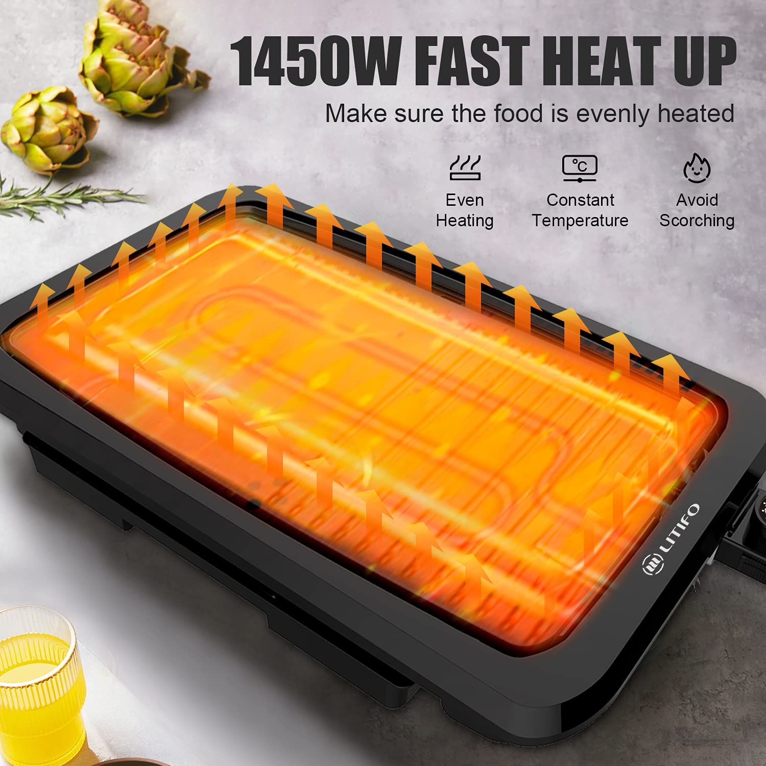 LITIFO Electric Griddle Indoor