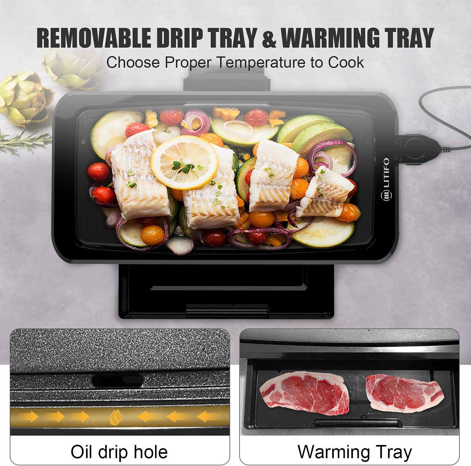 LITIFO Electric Griddle Indoor