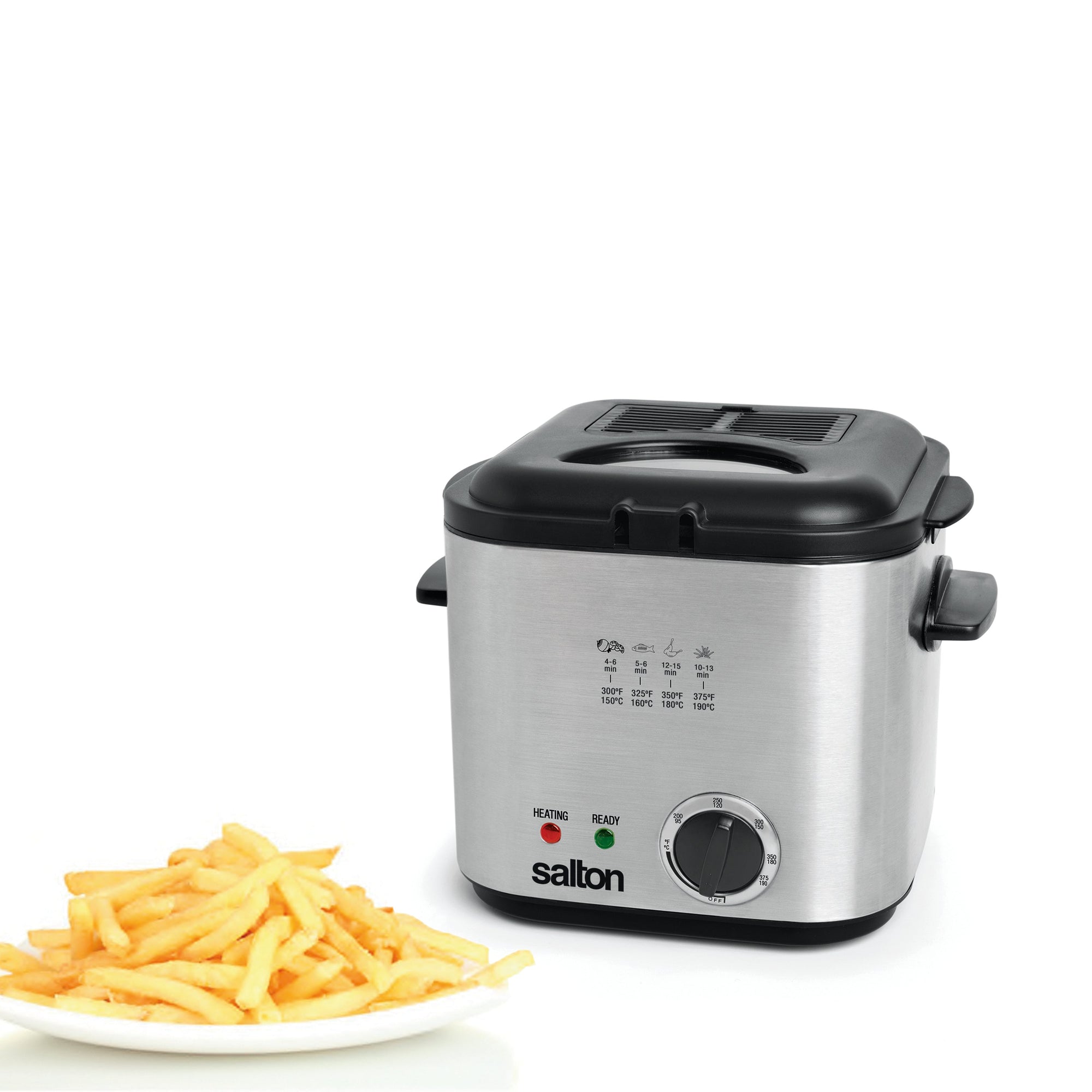 Salton Stainless Steel Compact Deep Fryer