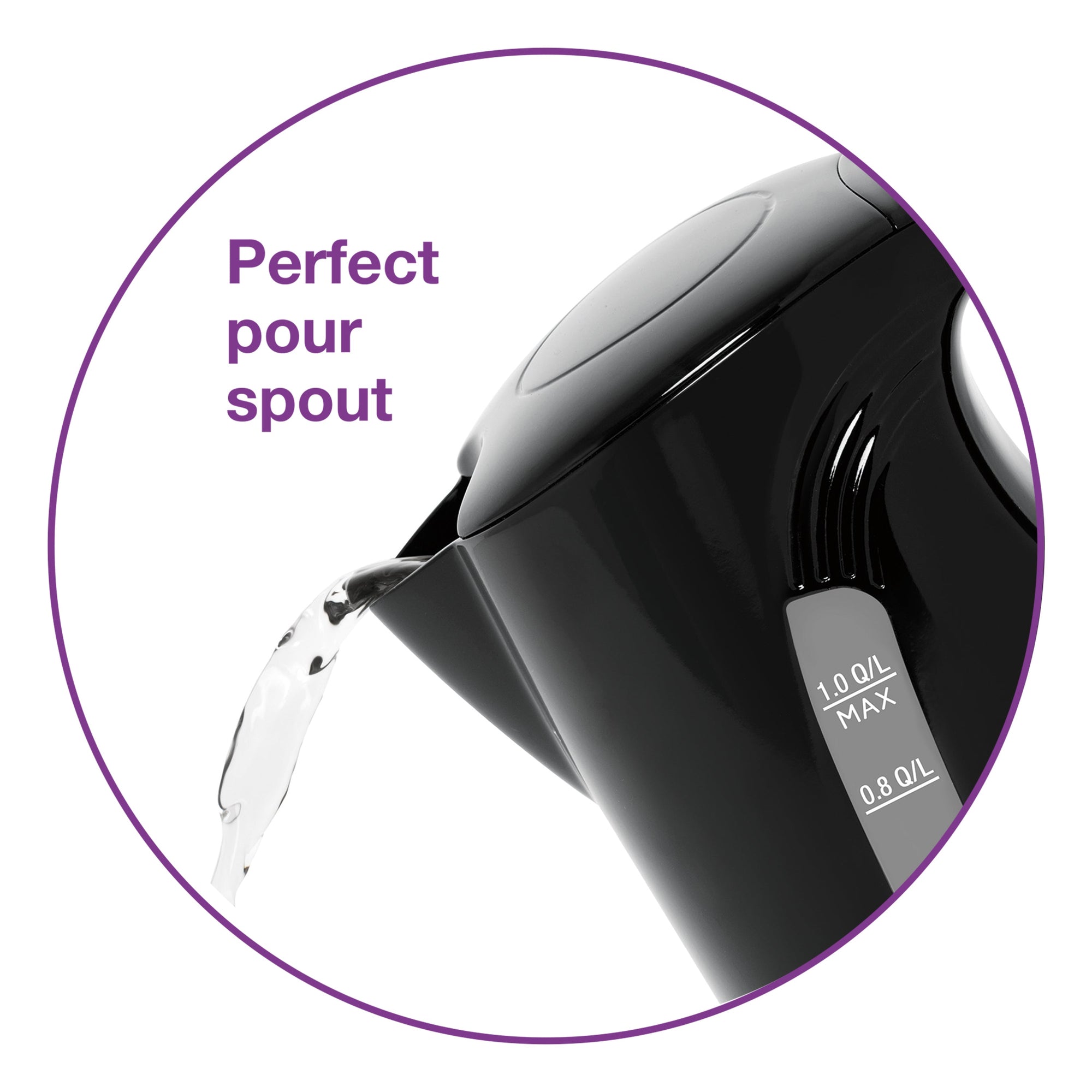 Salton Cordless Electric Kettle, 1 Liter with Automatic Shut-Off