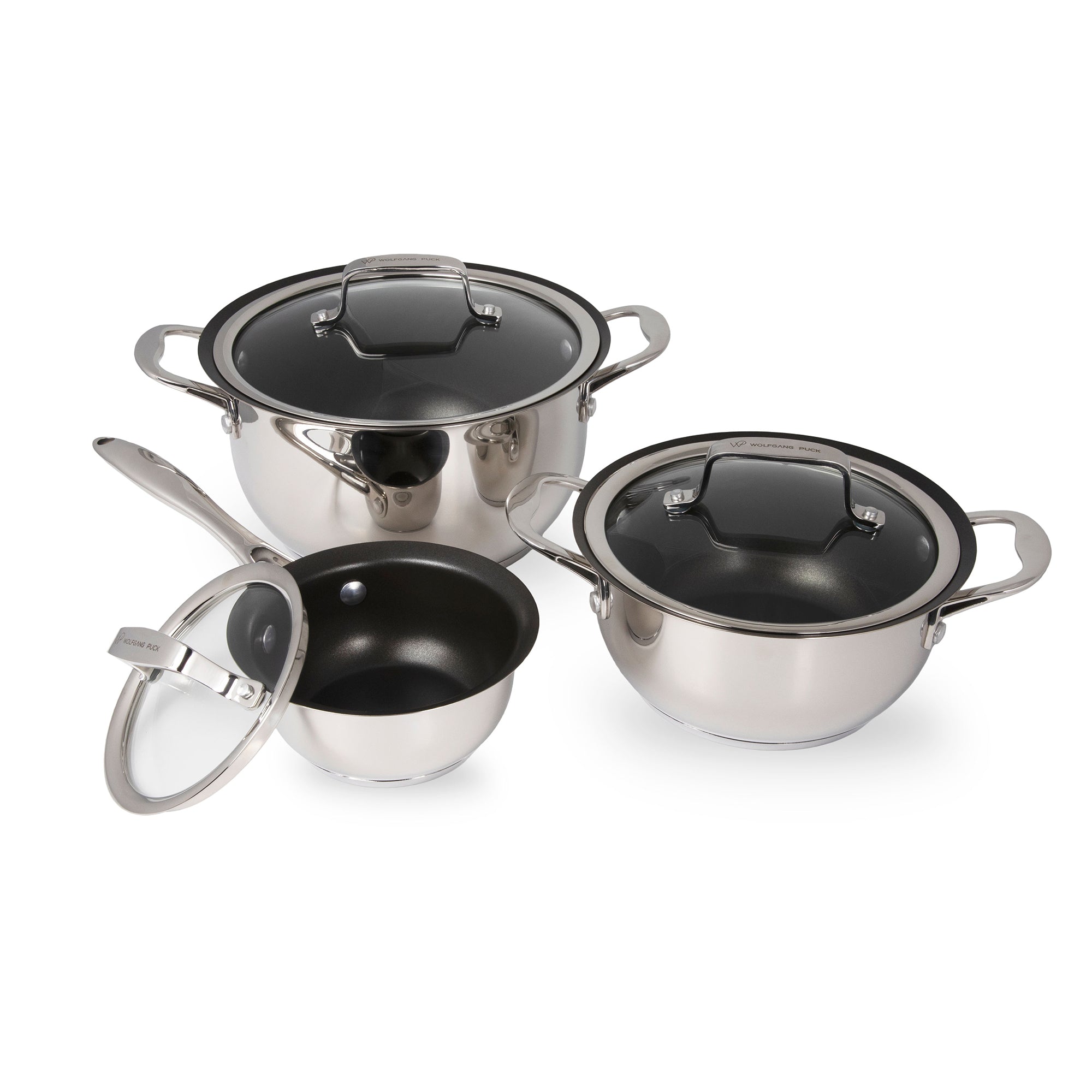 Wolfgang Puck 6-Piece Stainless Steel Pots and Pan Set