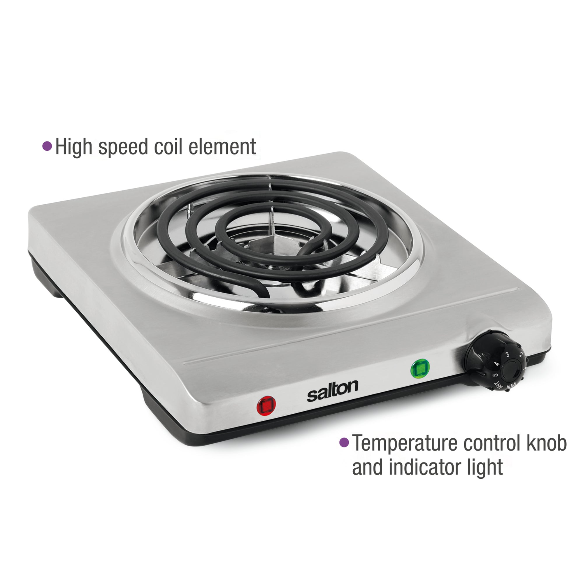 Salton Stainless Steel Portable Cooktop